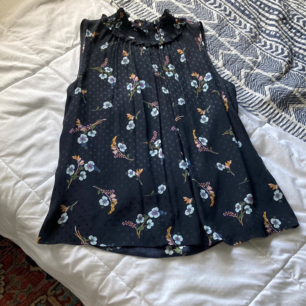 Blue Floral Dress Fop Rebecca Taylor Size 6